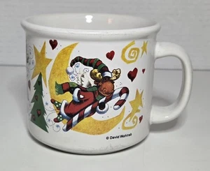 David Wohlrab Christmas Santa Moose Comic Tree Star Heart Coffee Mug - Picture 1 of 6