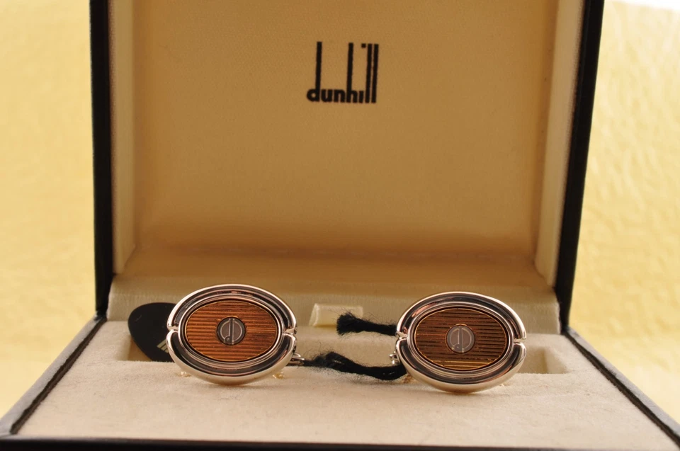 Gemelos Nera como nuevos, marca británica "Dunhill" estilo vintage y embalaje de marca. Foto 1 de 4
