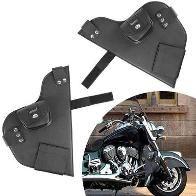 Motorcycle Soft Lowers Elephant Ears Leg Warmer Bag Chaps For Indian Chief 2014+ - Image 1 of 4