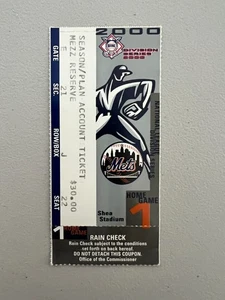 NY New York Mets vs. San Francisco Giants NLDS Game 3 Ticket Stub 10/7/2000 - Picture 1 of 3