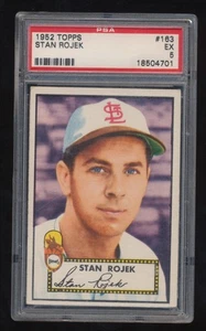PSA 5 1952 Topps Baseball Stan Rojek # 163 - Bild 1 von 2