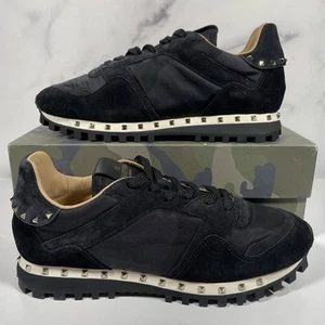 Valentino Garavani Rock Runner Black Nylon Size 39.5 EU - Picture 1 of 9