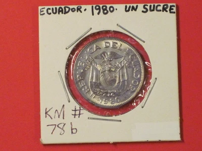 1980 Un Sucre - Эквадор / KM# 78b - отличный пример - Изображение 1 из 4
