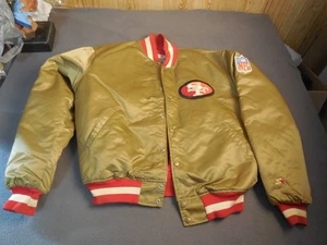 DD9 San Francisco 49ers Vtg 1980’s Starter Pro Line Satin Bomber Jacket Size XL - Picture 1 of 11