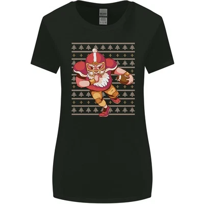 T-Shirt Femme Large Coupe Santa Noël Xmas Football Américain - Photo 1/2