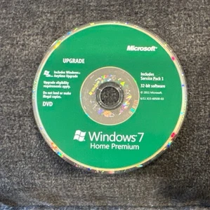 Microsoft Windows 7 Home Premium 32 Bit Full Version DVD ~ Fast Shipping! ~ LQQK - Picture 1 of 1
