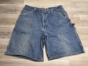 Pantalones Cortos De Colección Y2K Para Hombres Sonoma Sueltos Carpintero Papá Patín Azul Jean Etiquetados 40 - Imagen 1 de 7