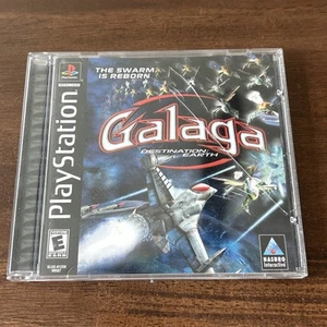 Galaga Destination Earth (Sony Playstation 1) Black Label PS1 Complete CIB - Picture 1 of 5