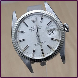 Rolex Ref 16014 Datejust Quick Set Automatico Cal 3035 Cristallo Acrilico Testa Orologio - Foto 1 di 10