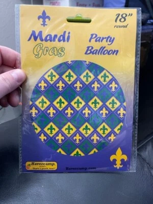 Mardi Gras 18 «круглый майлар вечеринки воздушный шар вечеринки поставки украшения новый!!! - Изображение 1 из 2