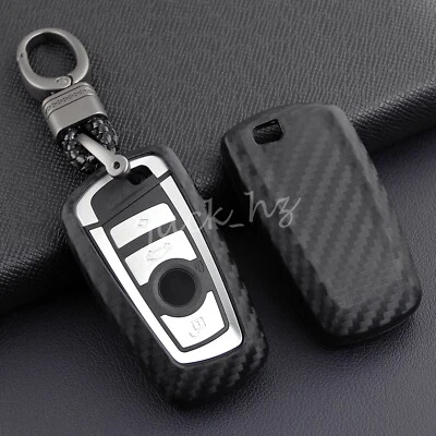 Carbon Fiber Key Fob Case Cover For BMW F20 F21 F30 F34 F36 F10 F07 F25 F26 F32 - Image 1 of 4