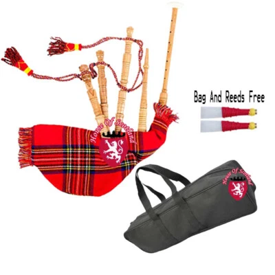 Mini gaita de juguete para bebé con cubierta y cordón Royal Stewart, incluye bolsa y cañas gratis Foto 1 de 3