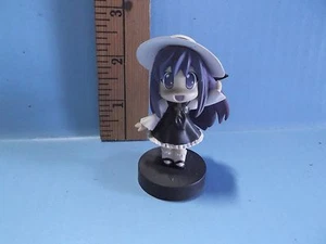 #720 Unknown 2.5"in Purple Haired Country Looking Girl Darling Hat and Dress - Picture 1 of 10