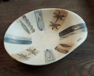 Vintage Mid Century Modern Sasha Brastoff 3 footed Ceramic bowl Signed 9 in. - Picture 1 of 4
