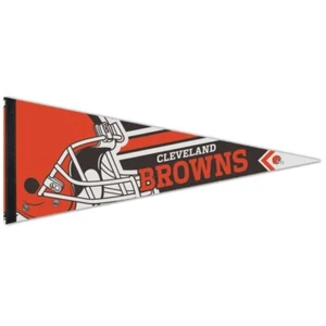 CLEVELAND BROWNS PREMIUM QUALITY PENNANT 12"X30" BIG LOGO BANNER NFL LICENSED - Picture 1 of 1