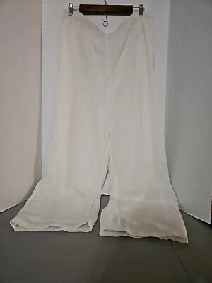 Pantalones Liz & Me Talla 4X Blanco Forro Transparente Foto 1 de 4