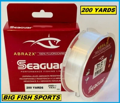 Línea de pesca Seaguar Abrazx 100 % fluorocarbono 20 lb-200 yd ¡envío gratuito a ee. uu.! #20AX200 Foto 1 de 2
