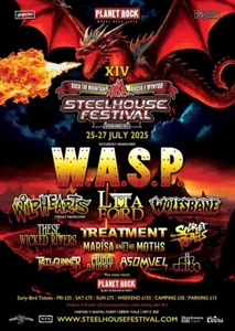 2025 WASP CONCERT POSTER WALL ART PRINT STEELHOUSE FESTIVAL SIZE 11X17 INCHES - Picture 1 of 1