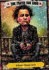 Tarjeta coleccionable Johnny Depressed Trash Bin para niños - Imagen 1 de 4