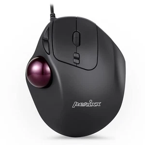 Perix Perimice-517D Wired Ergonomic Mouse With Trackball 7 Buttons Usb Co_ - Picture 1 of 7