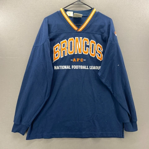 Denver Broncos Sweatshirt Mens XL Blue Lee Sports Sweater Crewneck Fleece NFL Cover