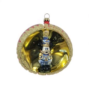 Disney Mickey Nutcracker Reflector Christmas Glass Ball Ornaments Germany VTG - Picture 1 of 21