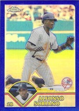 2003 Topps Chrome Alfonso Soriano 240/699 Refractor #17 Yankees  PWE