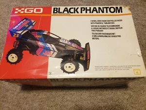 GO Black Phantom Rc Car Digital Proportional 4 Wheel Drive Twin Motors Untested - Picture 1 of 11