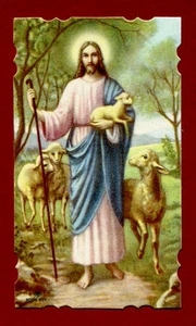 santino HOLY CARD GESU' BUON PASTORE SANTINI - Picture 1 of 1