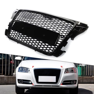 Front Bumper Radiator Grille Mesh Grill For Audi A3 S3 8P 2008 2009 2010-2012 — 第 1/4 张图片