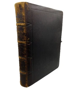 Álbum de fotos de cuero victoriano 48 fotos broche de metal familia Escolme Dockeray Reino Unido - Imagen 1 de 19