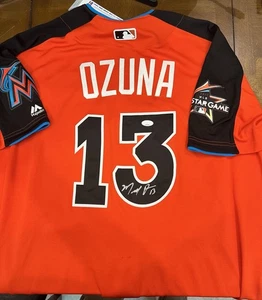 Marcell Ozuna Miami Marlins National League All Star Game MLB Jersey JSA - Picture 1 of 5