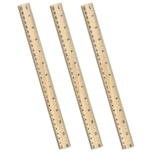 3 Stück 12 Zoll Holzlineale Holz Messlineal für Home Office Schule - Bild 1 von 8