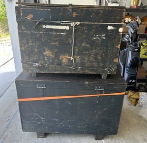 Vintage Military Trunks Enewetak Atoll Nuclear Test Site Cleanup 1970s - Picture 1 of 8
