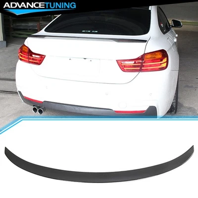 Fits 15-20 BMW 4-Series F36 Gran Coupe V Style Real Carbon Fiber Trunk Spoiler - Imagem 1 de 4