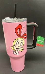 Cindy Lou Who Pink Stainless Steel Tumbler Handle 40oz New The Grinch Family - Picture 1 of 9