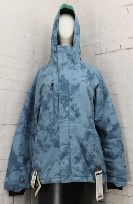 686 GoreTex 柳树隔热雪地夹克,女式大号,钢蓝色茫然新品 — 第 1/4 张图片