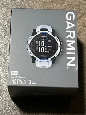 Garmin Instinct 3 Supernova Outdoor GPS Smartwatch 45mm SOLAR Whitestone/Blue