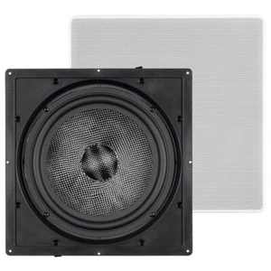 300 W 10" Single in Wand Decke Stereo Audio Lautsprecher Bass Subwoofer Kohlefaser - Bild 1 von 6