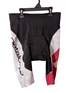 Women's XL Petalos Cycling Shorts Black White Red Excellent Condition - Picture 1 of 5