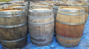 Authentic Used Oak Wine Barrel - Bordeaux - Picture 1 of 5