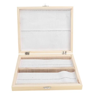 100x Biology Glass Prepared Microscope Slides Specimens Slide Storage Box - Picture 1 of 7