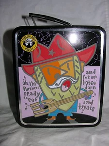 Einstein Bros Bagels 2002 Tin Metal Lunch Box 8 x 7 x 4 inches Good Condition - Picture 1 of 5