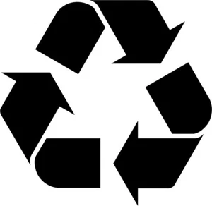 Calcomanía de vinilo de pared para ventana de 1 color emblema de reciclaje - Imagen 1 de 5