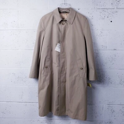 Винтажный Charles Klein мужчин 38R хаки длинным рукавом всепогодный Тренч дождь - Изображение 1 из 4