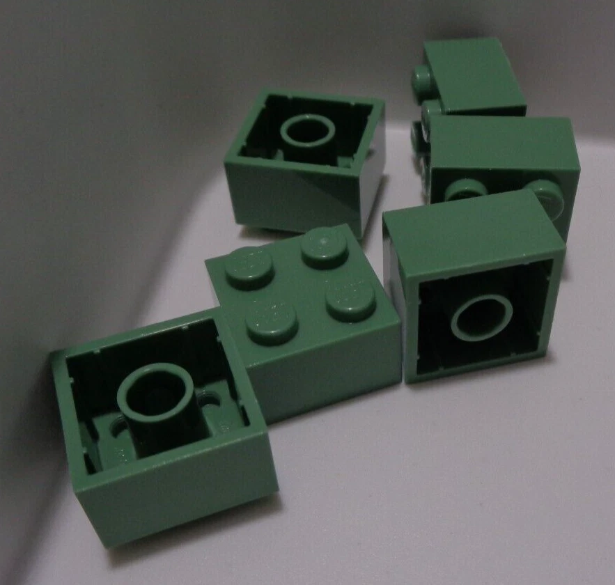 LEGO Parts 3003 6075624 2x2 Bricks Sand Green x6 - Image 1 of 1