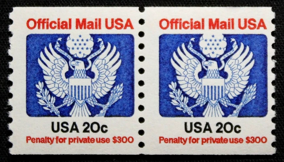 US Stamps Scott #O135 - 1983 20¢ Great Seal Official Mail Coil Stamp GR28 - Image 1 of 1