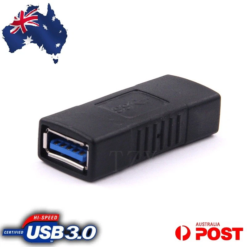 USB 3.0 Type A Female To Female Adapter Coupler Gender Changer Connector - image 1 of 1