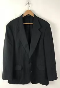 Abrigo deportivo de lana a rayas gris oscuro OSCAR DE LA RENTA para hombre talla 44R - Imagen 1 de 6