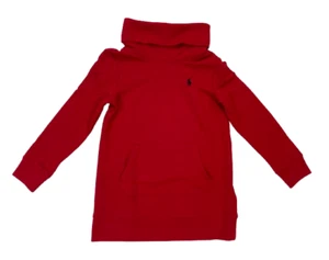 Polo Ralph Lauren Girl's Sweater Turtleneck Red - Picture 1 of 2
